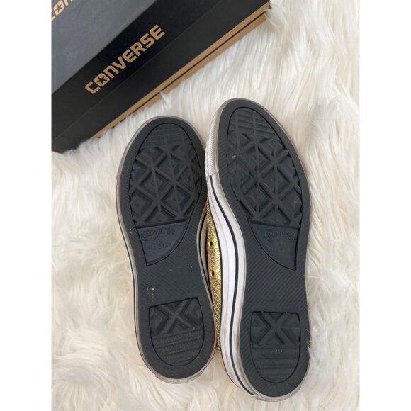 Gold Snake Skin Chuck Converse Sneakers - Picture 5 of 5